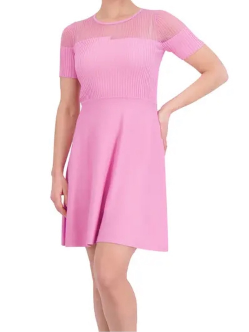 Vince Camuto pink fit & flare dress